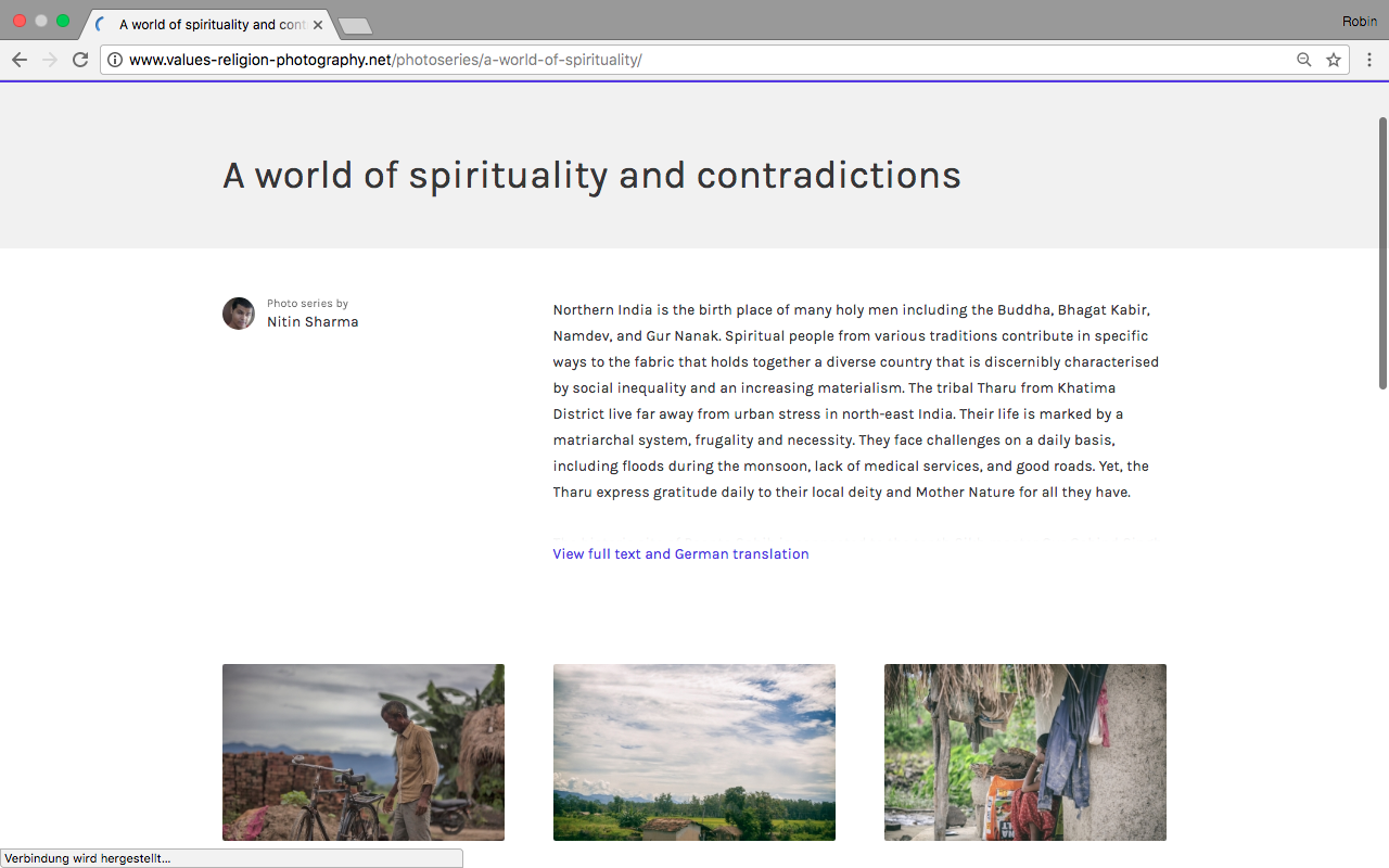 Values, Religion & Photography